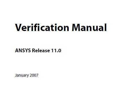 ANSYS11.0 VERIFICATION MANUALӢİ棩